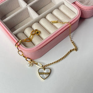 Pulsera corazon CHAPA DE ORO 18k(L142)