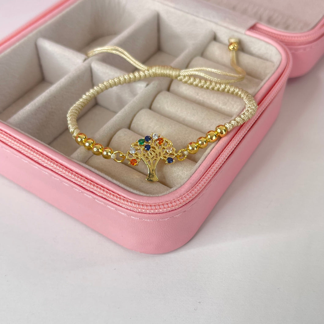 Pulsera familia  CHAPA DE ORO 18k(S54)