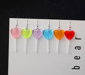 Aretes paleta corazon