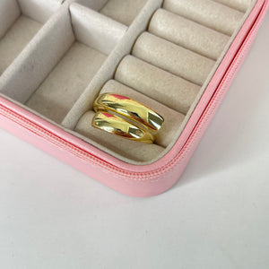 Anillo basic ajustable CHAPA DE ORO 18k(Q8)