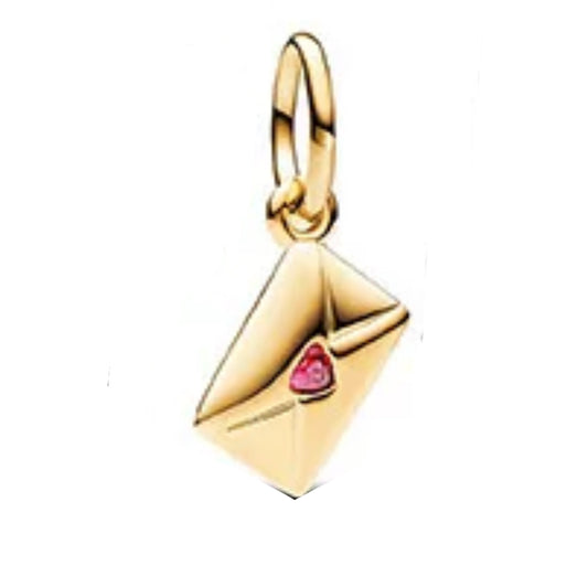 Charm carta amor dorada(C126)