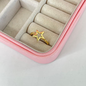 Anillo estrella ajustable CHAPA DE ORO 18k(R66)