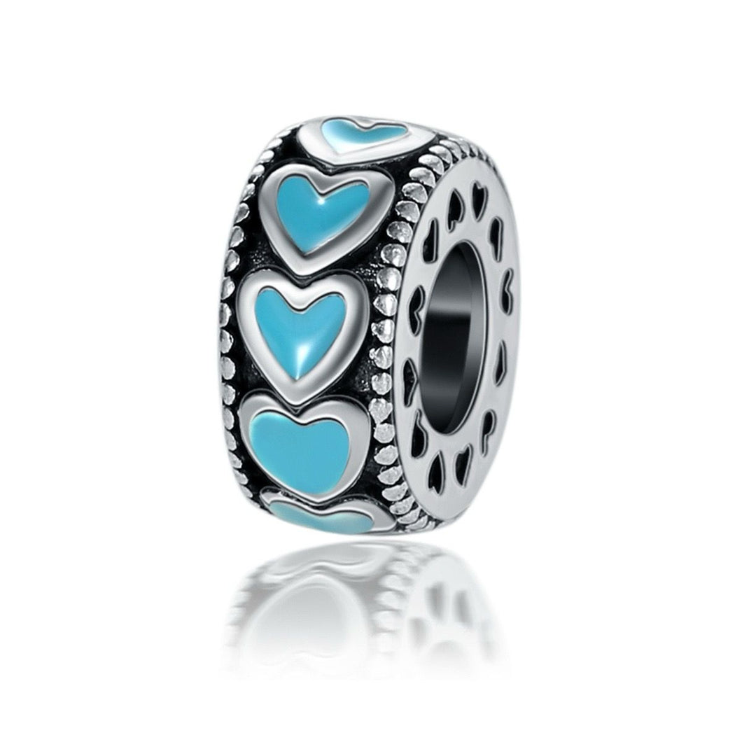 Charm corazones azules(BB62)