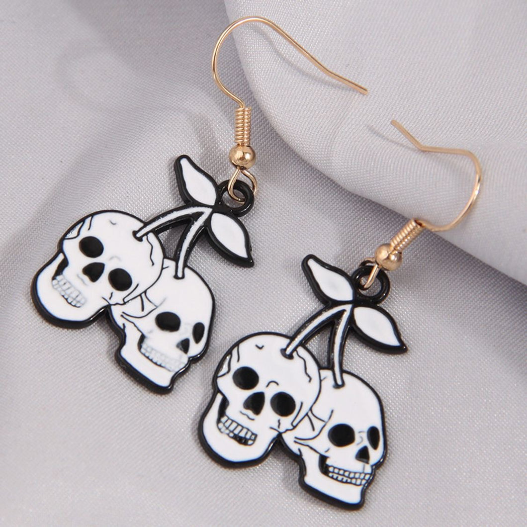 Aretes calaveras cerezas(A156)