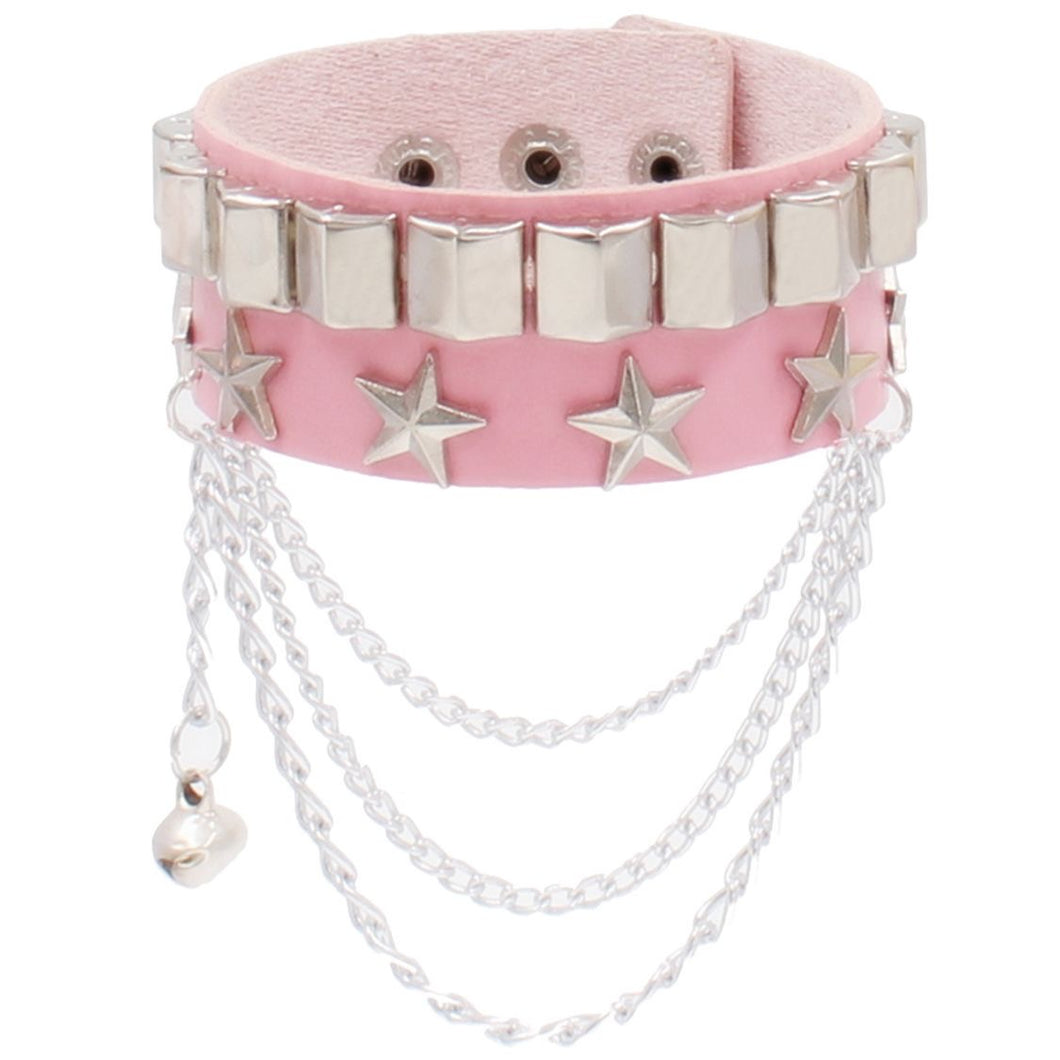 Pulsera rosa estrellas