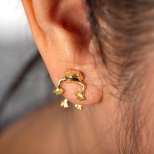 Aretes rana dorada(C136)