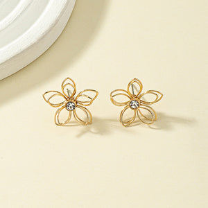 Aretes flores dorado(S85)