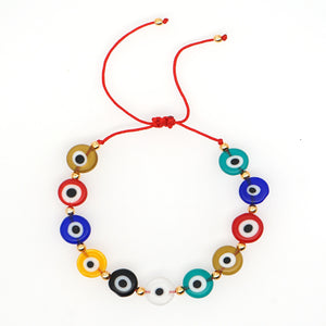 Pulsera ojos turcos colores(K118)