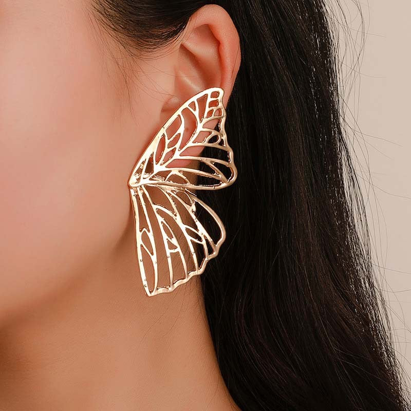 Aretes mariposas dorado(K136)