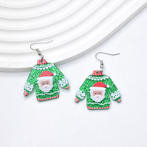 Aretes sueter verde santa(G170)