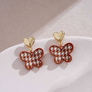 Aretes mariposa corazon(J154)