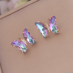 Aretes mariposas tornasol(L106)