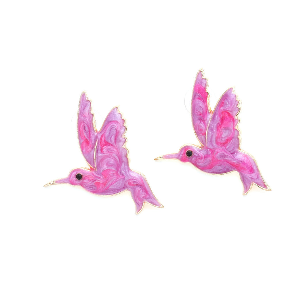 Aretes colibri rosa(J134)