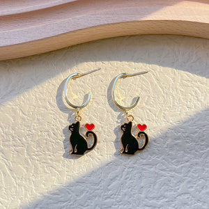 Aretes gato negro(G152)