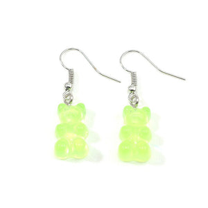 Aretes panda  verde(L115)