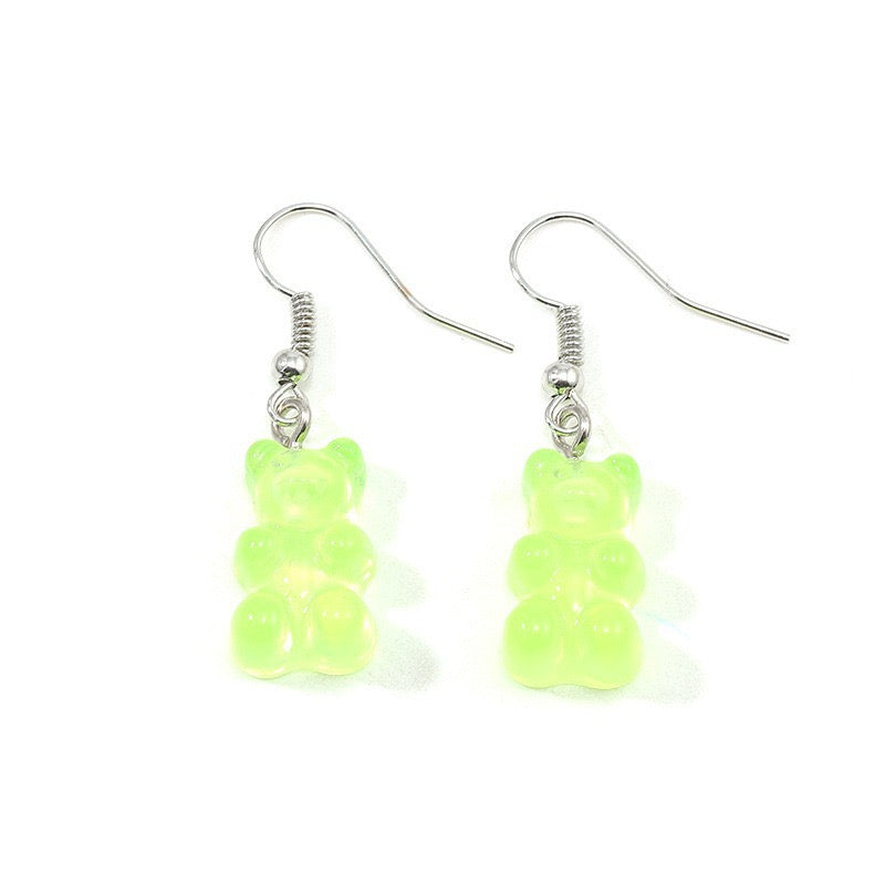 Aretes panda  verde(L115)