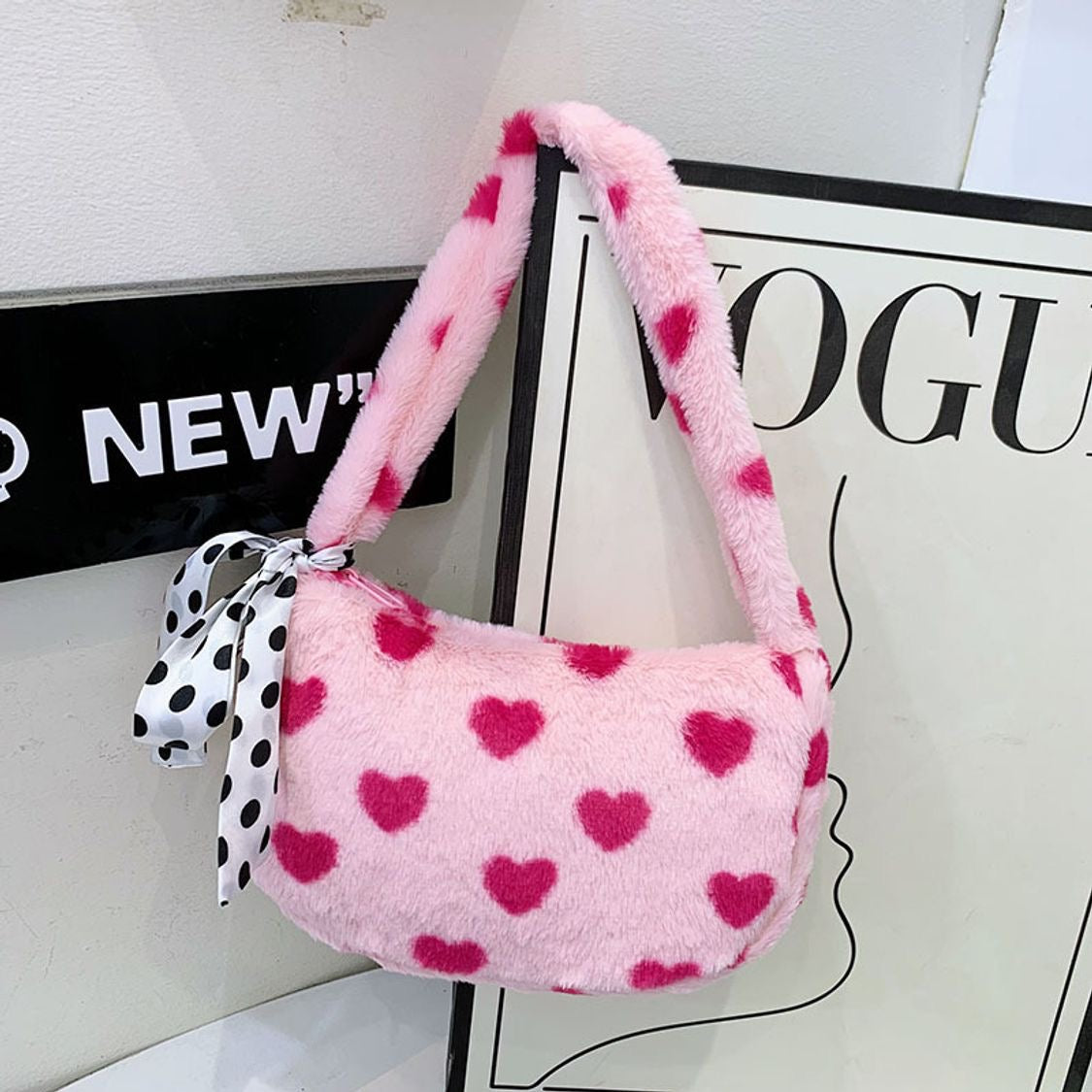 Bolsa corazones rosa (N83)