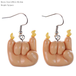 Aretes mano rock(L228)