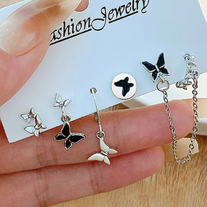 Aretes set mariposas 5 pzs(U24)