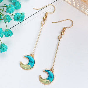 Aretes luna azul(L219)