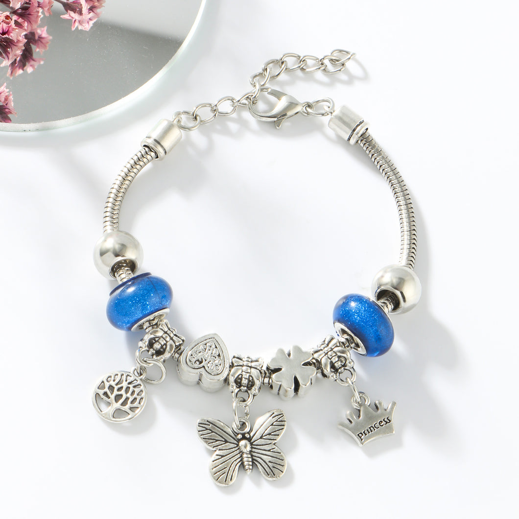 Pulsera mariposa azul(J114)