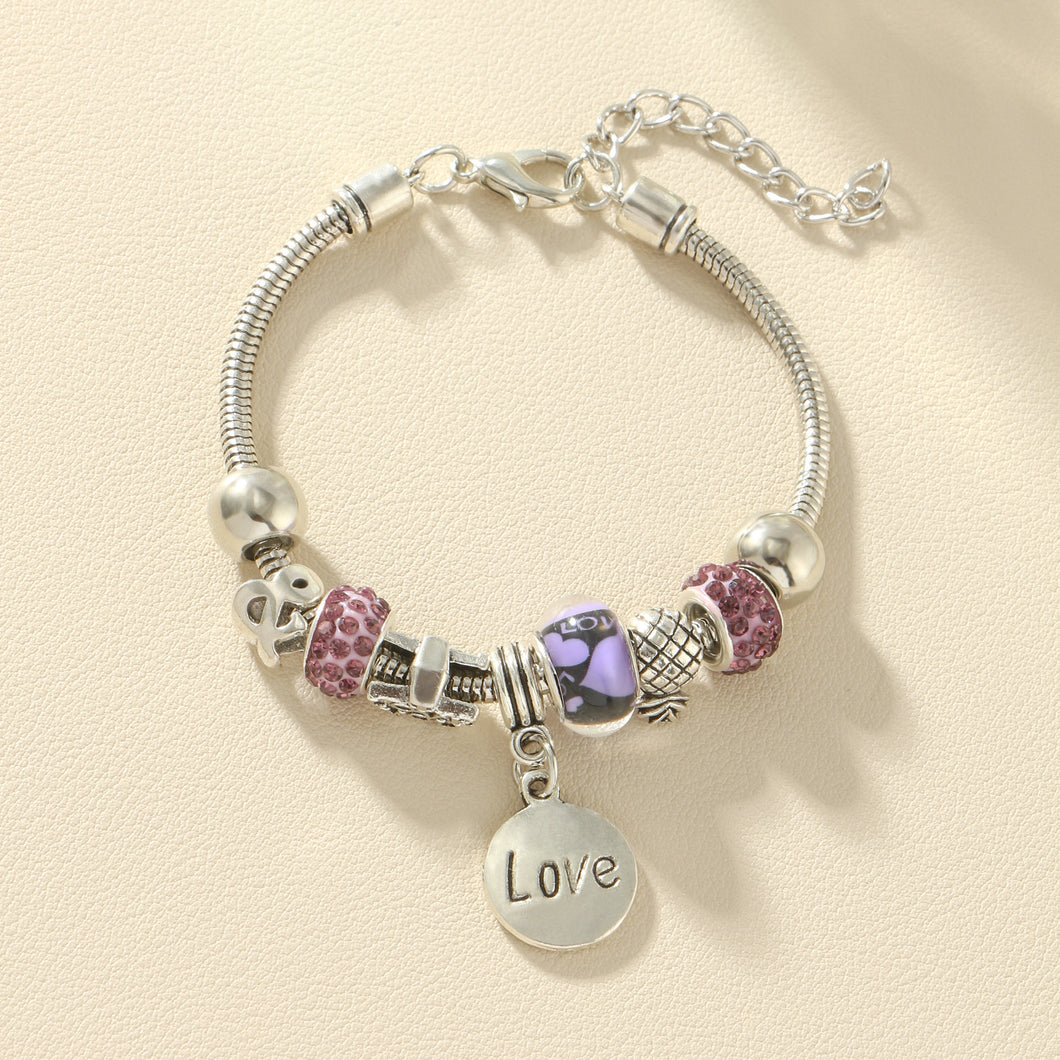 Pulsera love charms(J117)