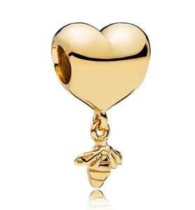 Charm corazon abeja(C161)