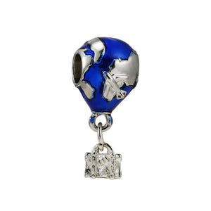 Charm globo azul(E178)