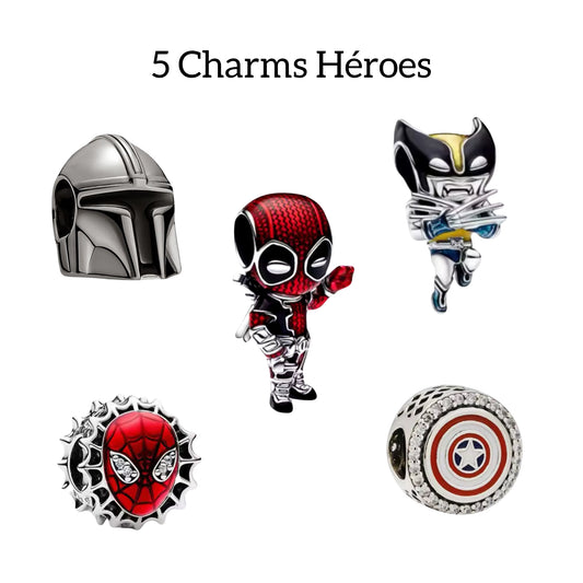 Set 5 Charms héroes