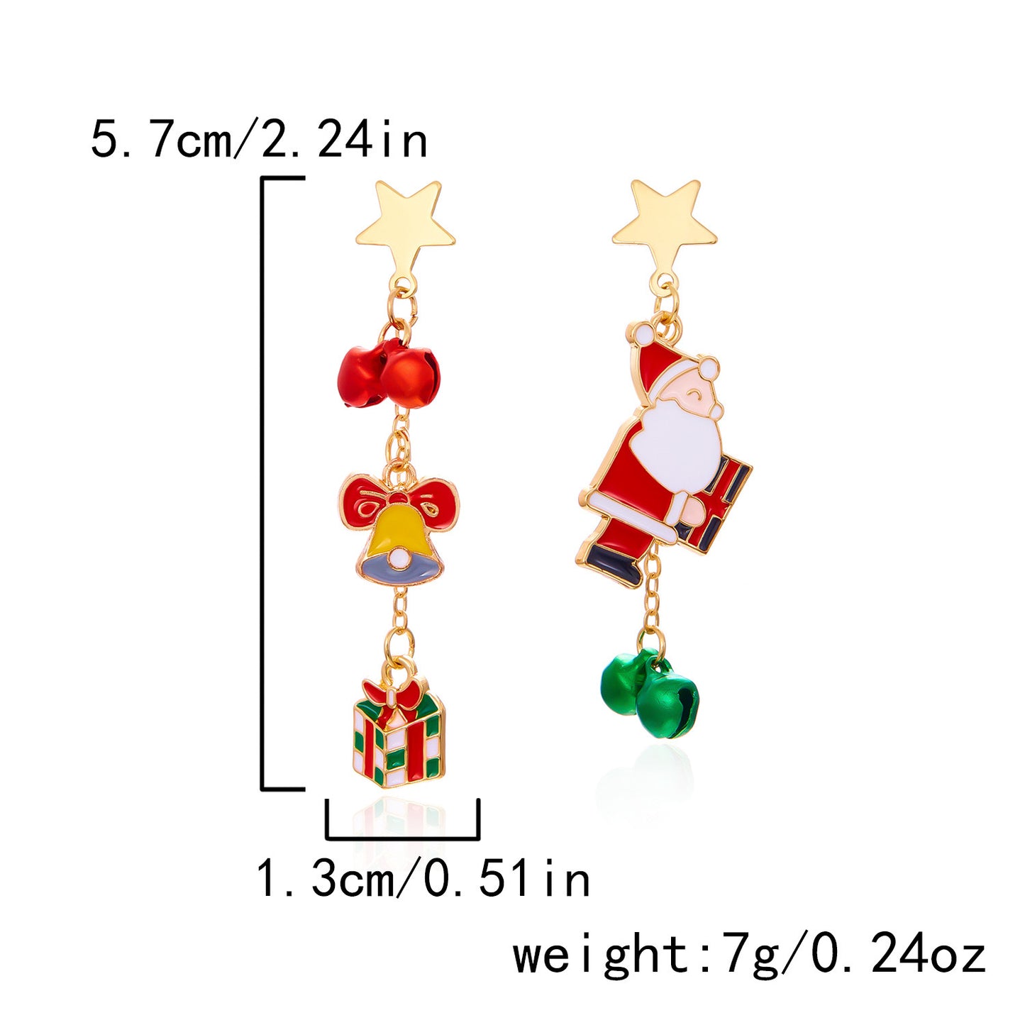 Aretes Navidad santa(L237)