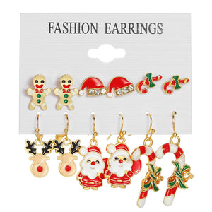 Aretes set Navidad 6 pares(L141)