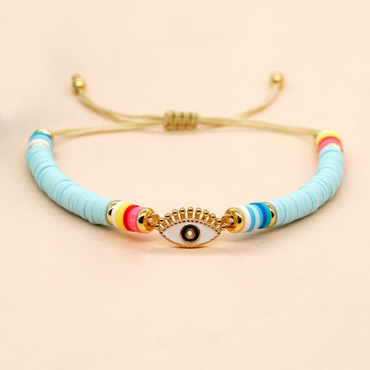 Pulsera azul ojo 1pz(U41)