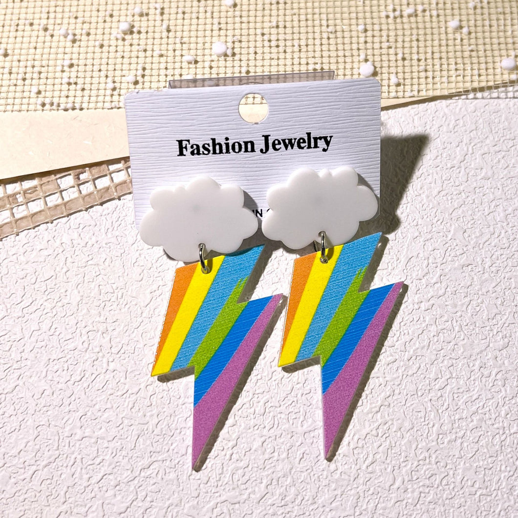 Aretes nube rayo(K139)