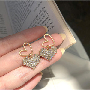 Aretes corazon dorado(K149.5)