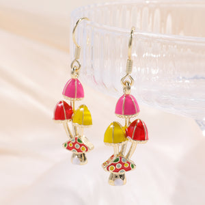 Aretes hongos colores(L143)