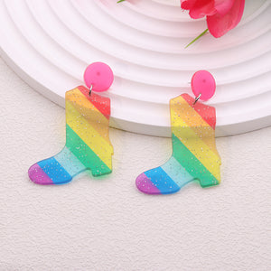 Aretes bota arcoiris(E152)