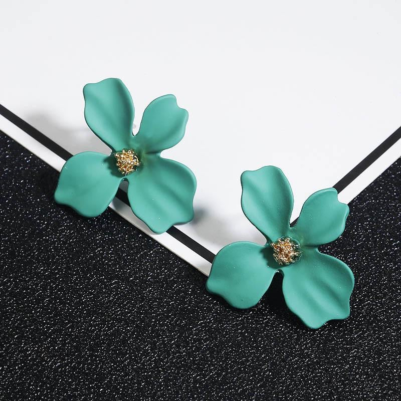 Aretes flor verde(U23)