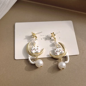 Aretes luna gato(U28)