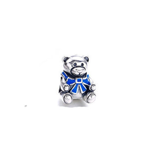 Charm oso moño azul(P132)