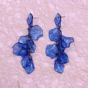 Aretes hojas azul(AA141)