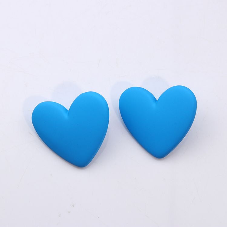 Aretes corazon azul(AA105)