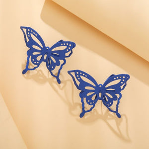 Aretes mariposa azul(H137)