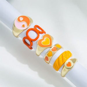 Anillos se naranja 6 pzs(K120)