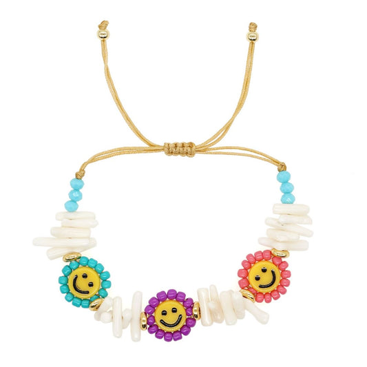 Pulsera flores happy(G160)