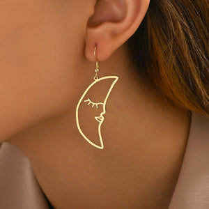 Aretes lunas dorados(L136)