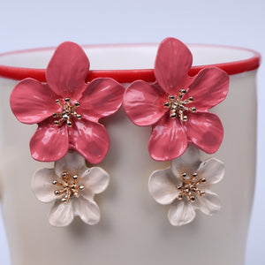 Aretes flores rosa(S90)