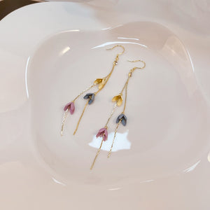 Aretes flores colgantes(U32)