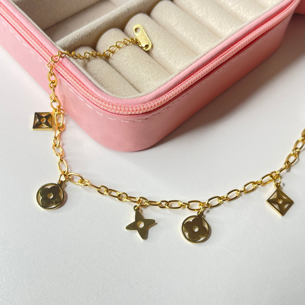 Pulsera estrellas CHAPA DE ORO 18k(U33)