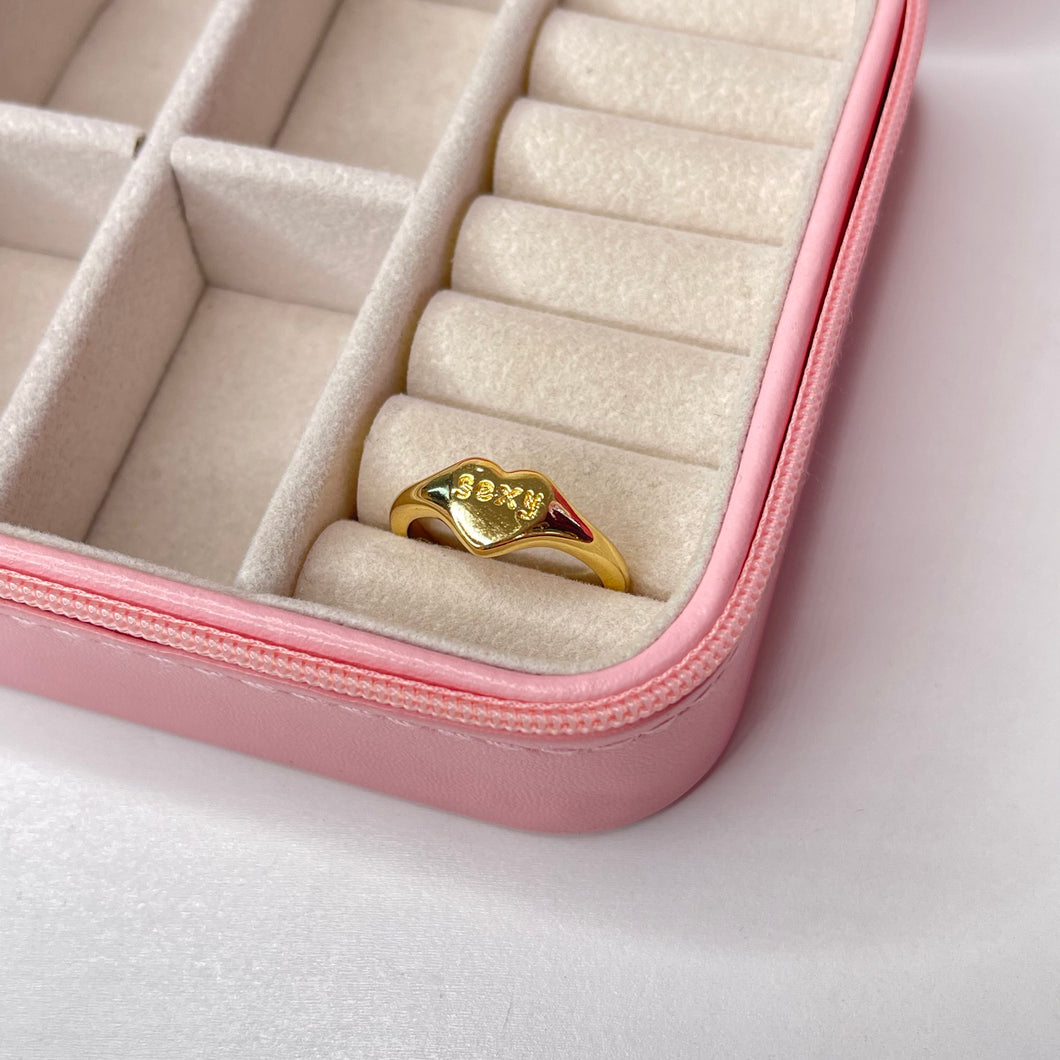 Anillo sexy ajustable CHAPA DE ORO 18k(BB28)