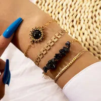 Pulsera set negro 4 pzs(L233)